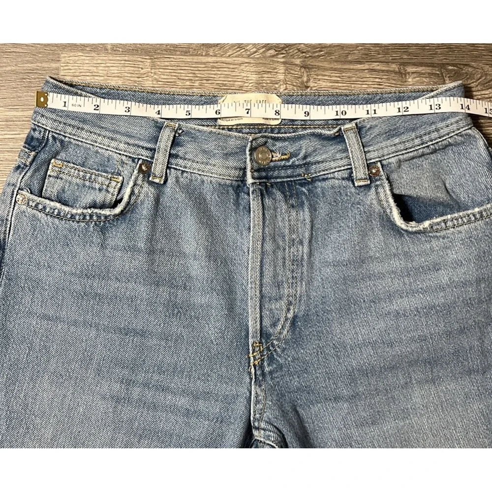 Free People We The Free Maggie Mid Rise Straight Raw Hem Jean SZ 26 (28x28)